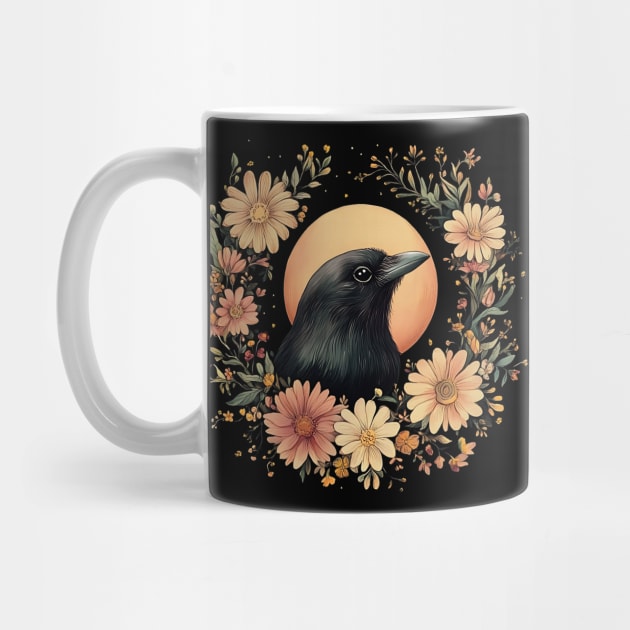 Enigmatic Raven Art – Mysterious Gothic Bird Illustration by TuncGK